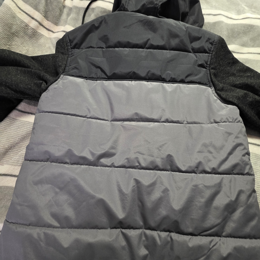Matix Charcoal and Light Gray Hooded Puffer Jacket - Picture 3 of 3